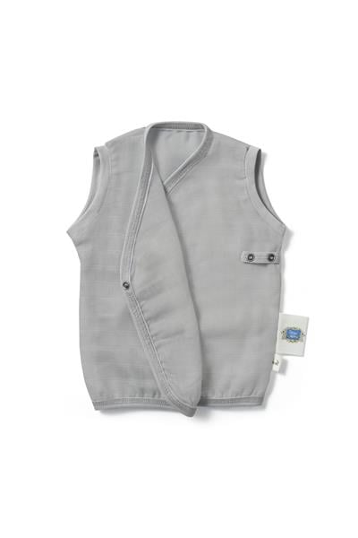 Deux Lapins / Cotton Grey Müslin Bebek Yelek std