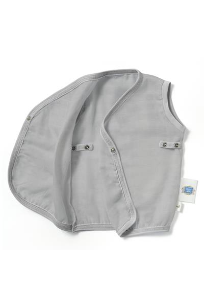 Deux Lapins / Cotton Grey Müslin Bebek Yelek std