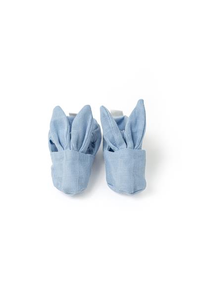 Deux Lapins / Endless Blue Tavşan Kulaklı Müslin Bebek Patik std