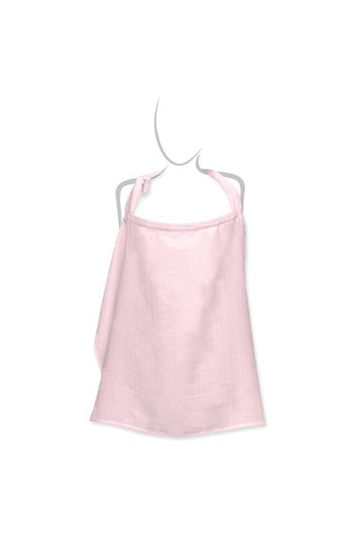 Deux Lapins / Innocent Pink Müslin Bebek Emzirme Önlüğü std