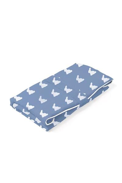 Deux Lapins / Mono Lapin Royal Blue - Müslin Bebek Pratik Alt Açma Matı Çok Renkli