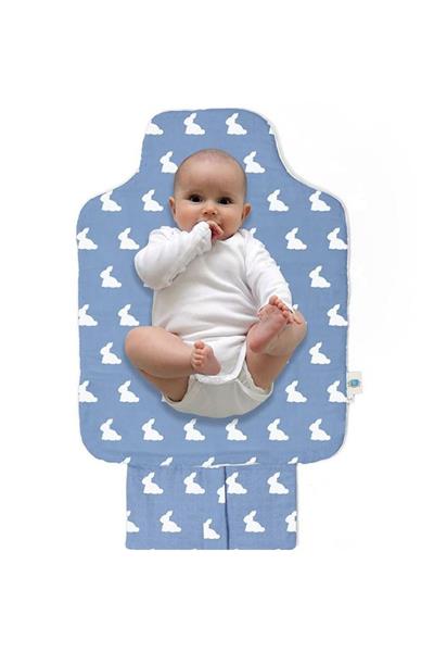Deux Lapins / Mono Lapin Royal Blue - Müslin Bebek Pratik Alt Açma Matı Çok Renkli