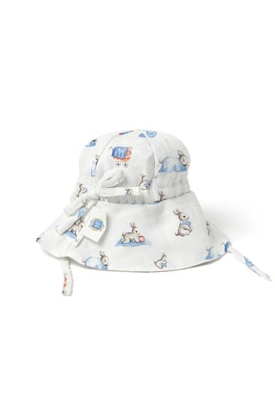 Deux Lapins / Müslin Bebek Şapkası - Bébé Lapin std