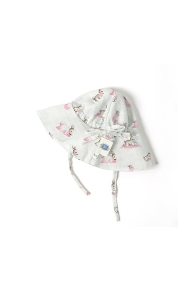 Deux Lapins / Müslin Bebek Şapkası - Bébé Lapin Rose std