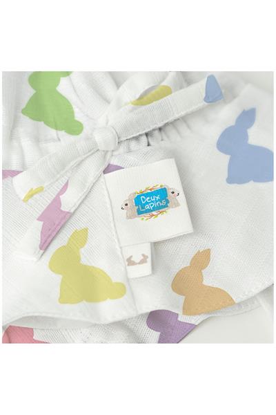 Deux Lapins / Müslin Bebek Şapkası - Rainbow Lapin std