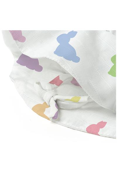 Deux Lapins / Müslin Bebek Şapkası - Rainbow Lapin std