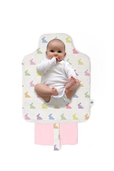 Deux Lapins / Rainbow Lapin Pink - Müslin Bebek Pratik Alt Açma Matı Çok Renkli
