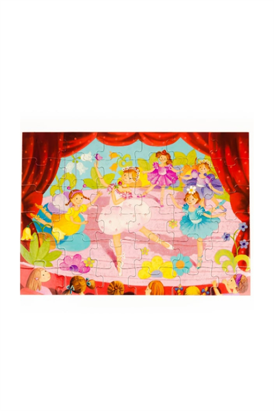 Djeco Dekoratif Puzzle 36 Parça/The Ballerina With The Flower Çok Renkli