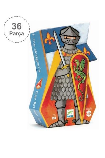 Djeco Dekoratif Puzzle 36 Parça/The Knight At The Dragon Çok Renkli