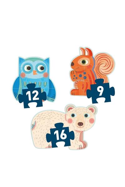 Djeco İlerleyen Puzzle - In The Forest - 9, 12, 16 Pcs Çok Renkli