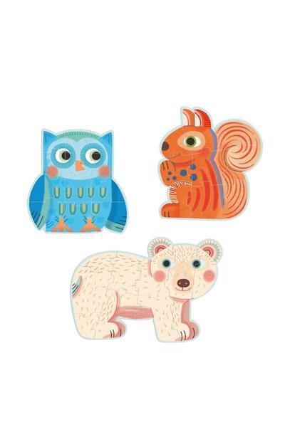 Djeco İlerleyen Puzzle - In The Forest - 9, 12, 16 Pcs Çok Renkli