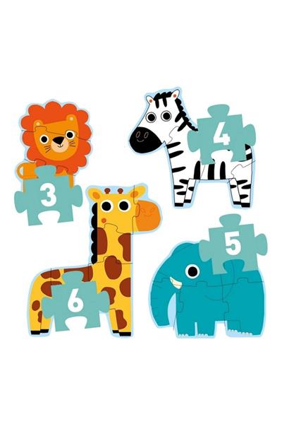 Djeco İlerleyen Puzzle - In The Jungle - 3,4,6,9 Pcs Çok Renkli