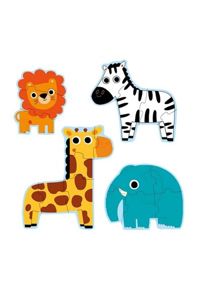 Djeco İlerleyen Puzzle - In The Jungle - 3,4,6,9 Pcs Çok Renkli