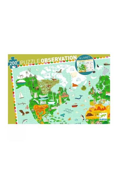 Djeco Klasik Puzzle 200 Parça/ Around The World Çok Renkli