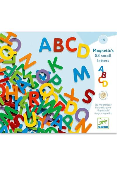 Djeco Mıknatıslı Oyunlar - 83 Small Magnetic Letters Çok Renkli