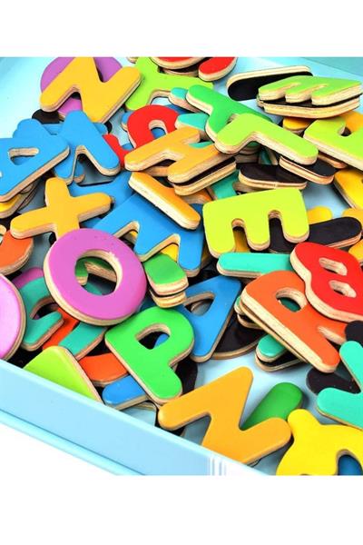 Djeco Mıknatıslı Oyunlar - 83 Small Magnetic Letters Çok Renkli