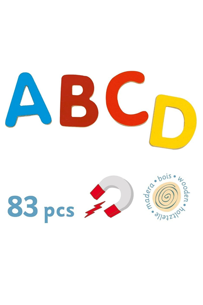 Djeco Mıknatıslı Oyunlar - 83 Small Magnetic Letters Çok Renkli