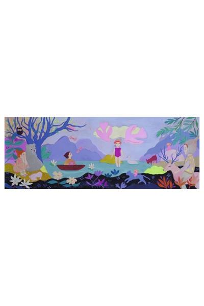 Djeco Panoramik Puzzle 100 Parça / Childrens Lake Çok Renkli
