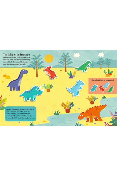 Imagine That / Felt Stickers - Dinosaurs Play Scene Book Çok Renkli