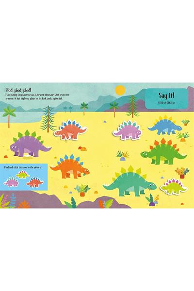 Imagine That / Felt Stickers - Dinosaurs Play Scene Book Çok Renkli