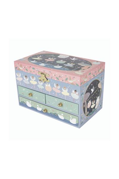 Floss & Rock 3 Cekmeceli Müzikli Mücevher Kutusu / Enchanted YENİ Çok Renkli