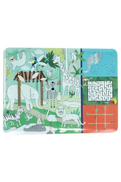 Floss & Rock Boyanabilir Oyun ve Aktivite Matı / Jungle Çok Renkli