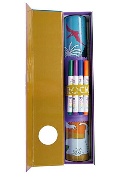 Floss & Rock Boyanabilir Oyun ve Aktivite Matı / Dino Çok Renkli