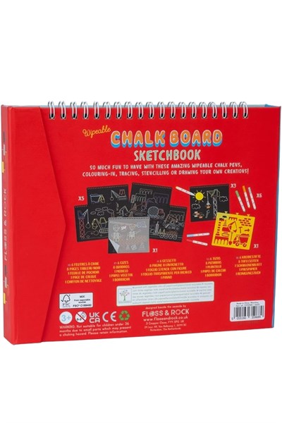 FLOSS & ROCK Chalk Board Eskiz Kitabı / Constuctıon *YENİ* Çok Renkli