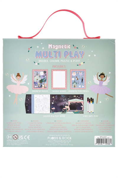 FLOSS & ROCK Mıknatıslı Çoklu Oyun Seti / Enchanted Çok Renkli