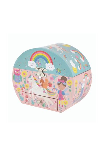 Floss & Rock Müzikli Oval Mücevher Kutusu / Rainbow Fairy Çok Renkli
