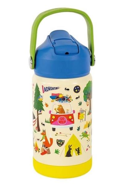 FLOSS & ROCK Paslanmaz Çelik Pipetli Suluk / Adventure Çok Renkli