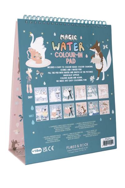 FLOSS & ROCK Renk Değiştiren Water Magic Boyama Kitabı /Enchanted Çok Renkli