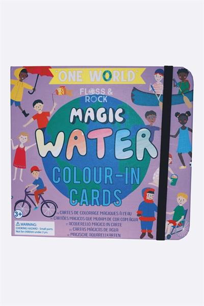 FLOSS & ROCK Renk Değiştiren Water Magic Kartlar/One World Çok Renkli