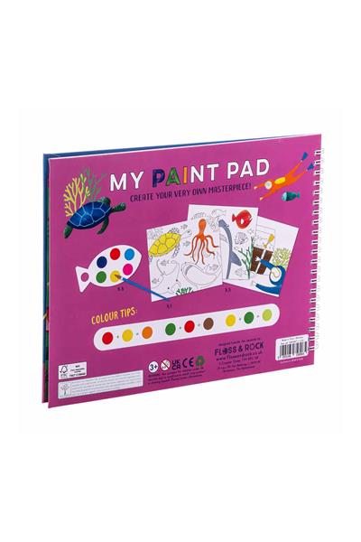 FLOSS & ROCK Sulu Boyalı Boyama Kitabı / Deep Sea*YENİ* Çok Renkli