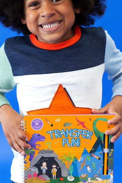 FLOSS & ROCK Transfer Fun Aktivite Kitabı /Dino *YENİ* Çok Renkli