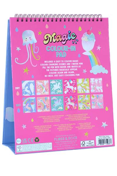 FLOSS&ROCK / Renk Değiştiren Water Magic Boyama Kitabı /Fantasy Çok Renkli