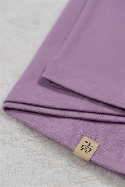Flying Hat Kısa Kollu Çocuk Polo Yaka Elbise Lila
