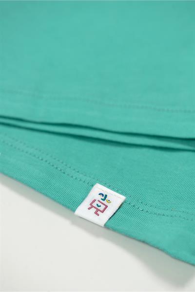 Beetlebeez / Geometric Bubbles T-Shirt Kısa Kollu Nakışlı Çocuk T-Shirt - (Mavi Ribana) Mint
