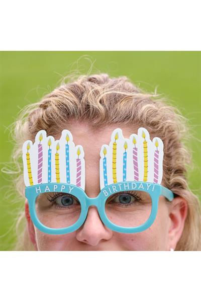 Ginger Ray - Fun Glasses - Balloon And Candle Fun Glasses - Eco - Eğlenceli Parti Gözlükleri Çok Renkli