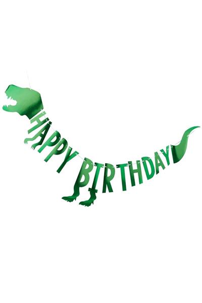 Ginger Ray - Happy Birthday Asılan Süs - Dinozor Çok Renkli
