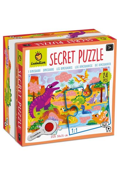 Gizemli Puzzle - Dinozor - SECRET PUZZLE Çok Renkli
