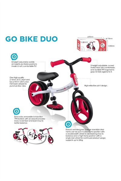Globber Duo Denge Bisikleti Kırmızı