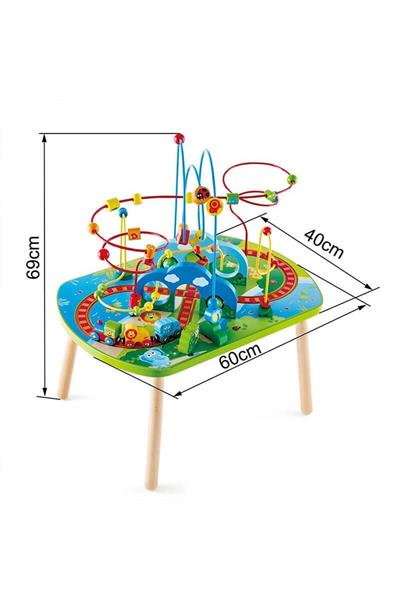 Hape Aktivite Masası - Demiryolu Çok Renkli