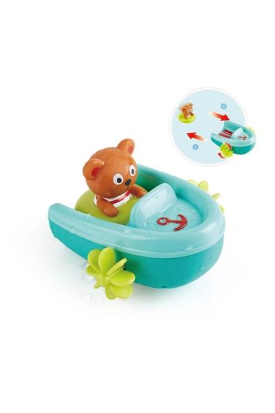 Hape Çek-Bırak Tekne ve Ayıcık - Banyo Oyuncağı Çok Renkli