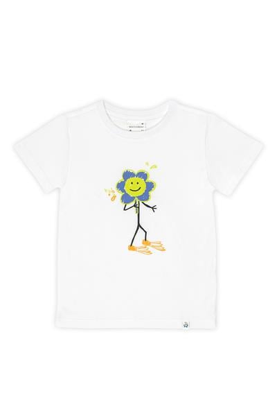 Beetlebeez / Happy Flippers T-Shirt Kısa Kollu Baskılı Çocuk T-Shirt Beyaz