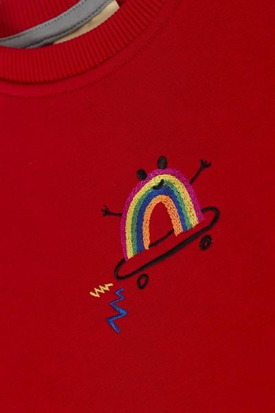 Beetle Beez / HAPPY RAINBOW SWEATSHIRT Kırmızı