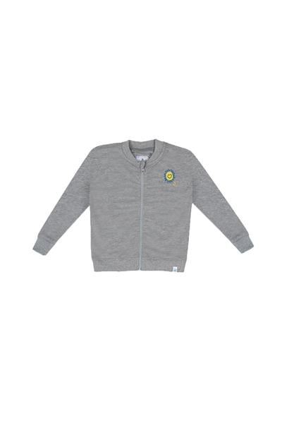 Beetle Beez / Happy Sun Zipped Sweatshirt - Grey Gri