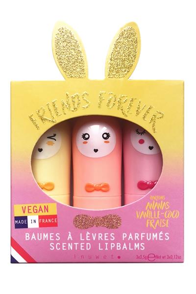 INUWET - CALIFORNIA TRIO GLITTE GIFT SET 3 LIPBALMS Çok Renkli