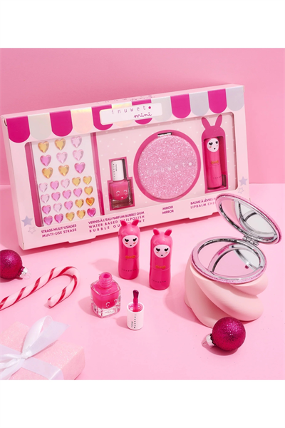 Inuwet Glitter Pink Kozmetik ve Cilt Bakım Hediye Seti Çok Renkli