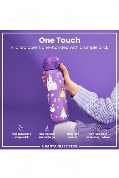 ION8 - İnce Su Termosu - Prenses - 500 ml - Sızdırmaz Çok Renkli